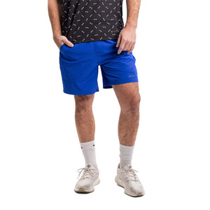 Front view of the Men's erne The Boston Shorts in the color PPA Blue on model.