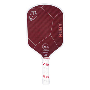 Front view of the Six Zero Ruby 14mm Pickleball Paddle