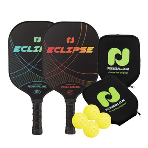 Champion Eclipse Graphite Bundle includes two paddles, two covers and four balls.