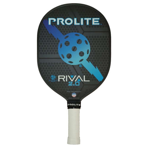 PROLITE Rival PowerSpin 2.0 pickleball paddle with SpinTac surface texture, choose from blue, purple or red.