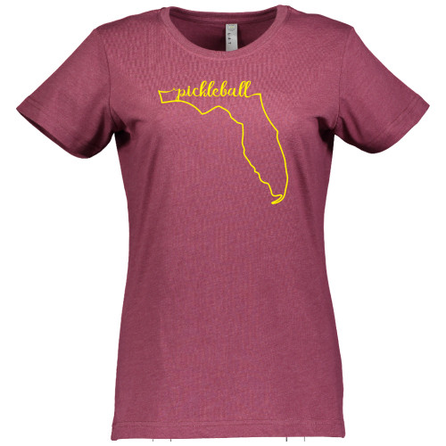 Women's Florida Cotton T-Shirt in Vintage Burgundy