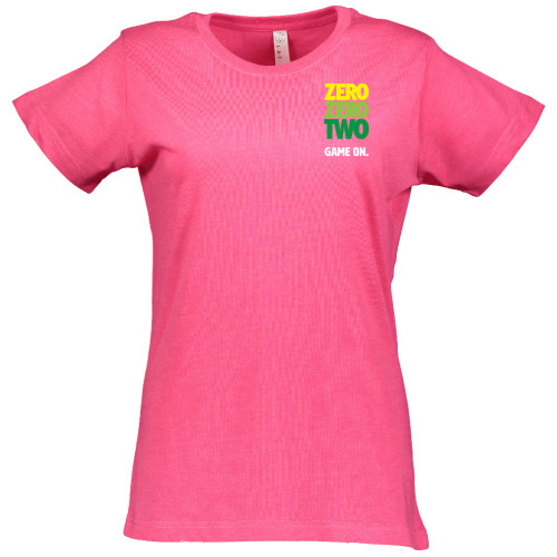 Women's ZZT Green Pro Cotton T-Shirt in Vintage Hot Pink