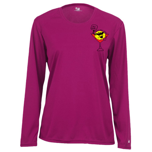 Women's Martini Core Performance Long-Sleeve Shirt in Hot Pink