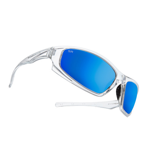 Shady Rays X Series Eyewear -  Ocean Ice Polarized, front angled view.