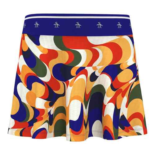 Original Penguin Elastic Waist Retro Abstract Print Skort, with Elastic ‘Pete’ Waistband. Sizes XS – XL.