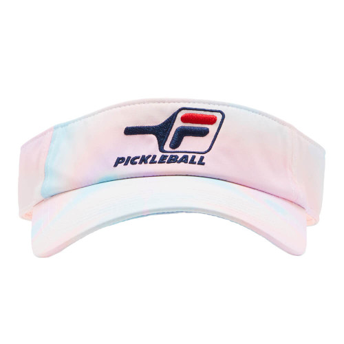 Tie-Dye Visor by FILA Pickleball shown in Almond/Multi