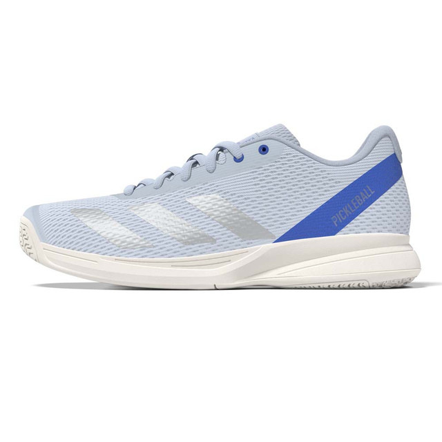 adidas White/Silver/Pink Courtflash Men's Pickleball Shoe | Fast
