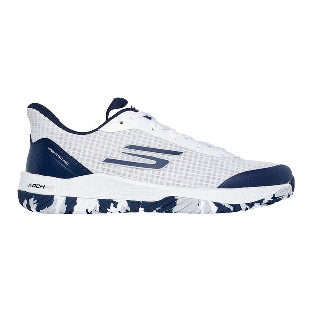 Skechers Viper Court Pro Shoe - Men's - White/Navy Skechers Viper Court Pro Shoe - Men's - White/Navy
