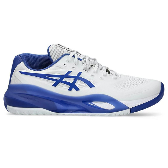 ASICS Gel-Resolution X Wide Court Shoe - Men's - White/Dark Cobalt ASICS Gel-Resolution X Wide Court Shoe - Men's - White/Dark Cobalt
