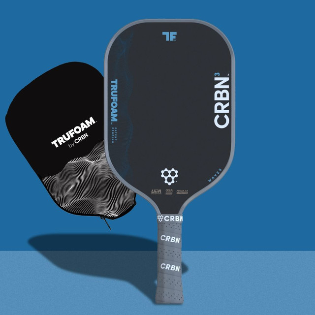 CRBN TruFoam Waves 3 Elongated Pickleball Paddle CRBN TruFoam Waves 3 Elongated Pickleball Paddle