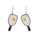 Pickleball Earrings handcrafted from leather, choose from several color options