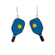 Pickleball Earrings handcrafted from leather, choose from several color options