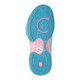 Blue and pink outsole of the K-Swiss Express Light Pickleball Shoe in color Aruba Blue/Maui Blue/Soft Neon Pink