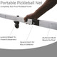 Dominator Rolling Portable Pickleball Net with Aluminum frame and stainless steel hardware. 22' wide and regulation height.