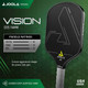 The JOOLA Vision CGS 14 Graphite Paddle features a black paddle surface with the JOOLA logo and white grip with sure-grip technology.
