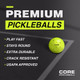 The CORE Neon Green Outdoor Pickleball is approved for tournament play by USA Pickleball