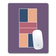 Pickleball Court Mouse Pad featuring a pickleball court design in white with shades of purple