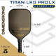 Titan LRG Pro Hyperweave LX Paddle features the PROLITE Hyperweave three-layered face material, widebody shape, and aero channel edge guard. Available in two color options, gold or silver.
