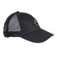 Sleek black Paddletek Trucker Hat with brand patch logo on the front, also in black