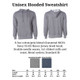 Unisex Have Fun Hooded Sweatshirt  size chart