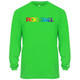 Men's Rainbow Core Performance Long-Sleeve Shirt in Lime