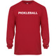 Men's Pickleball Net Core Performance Long-Sleeve Shirt in Red