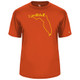 Men's Florida Pickleball Core Performance T-Shirt in Burnt Orange