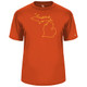 Men's Michigan Pickleball Core Performance T-Shirt in Burnt Orange