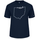 Men's Ohio Pickleball Core Performance T-Shirt in Navy