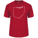 Men's Ohio Pickleball Core Performance T-Shirt in Red