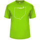 Men's Ohio Pickleball Core Performance T-Shirt in Lime