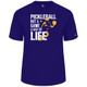 Men's Way of LIFE Core Performance T-Shirt in Purple