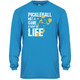 Men's Way of LIFE Core Performance Long-Sleeve Shirt in Electric Blue