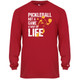 Men's Way of LIFE Core Performance Long-Sleeve Shirt in Red