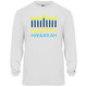 Men's Hanukkah Core Performance Long-Sleeve Shirt in White