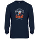 Men's Tennis Court Core Performance Long-Sleeve Shirt in Navy