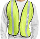 Yellow mesh pickleball tournament referee vest with "REFEREE" printed across the center of the back in black, all capital letters.