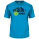 Men's Pickleball Junkie Core Performance T-Shirt in Electric Blue