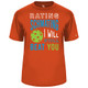 Men's Rating Schmating Core Performance T-Shirt in Burnt Orange