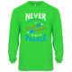 Men's Never Underestimate Core Performance Long-Sleeve Shirt in Lime