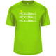 Men's Triple Pickleball Core Performance T-Shirt in Lime