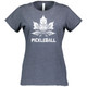 Women's Canada Pickleball Cotton T-Shirt in Vintage Navy