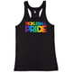 Women's Pickleball PRIDE Core Performance Racerback Tank in Black