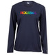 Women's Rainbow Core Performance Long-Sleeve Shirt in Navy