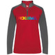 Women's Rainbow UV 1/4 Zip in Red