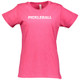 Women's Pickleball Net Cotton T-Shirt in Vintage Hot Pink