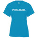 Women's Pickleball Net Core Performance T-Shirt in Electric Blue