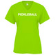 Women's Pickleball Net Core Performance T-Shirt in Lime