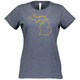 Women's Michigan Cotton T-Shirt in Vintage Navy