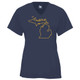 Women's Michigan Core Performance T-Shirt in Navy